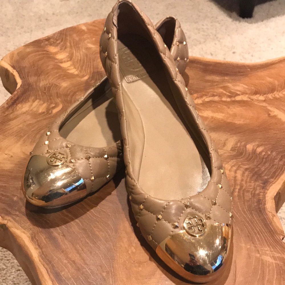 Tory Burch Studded Quilted Flat